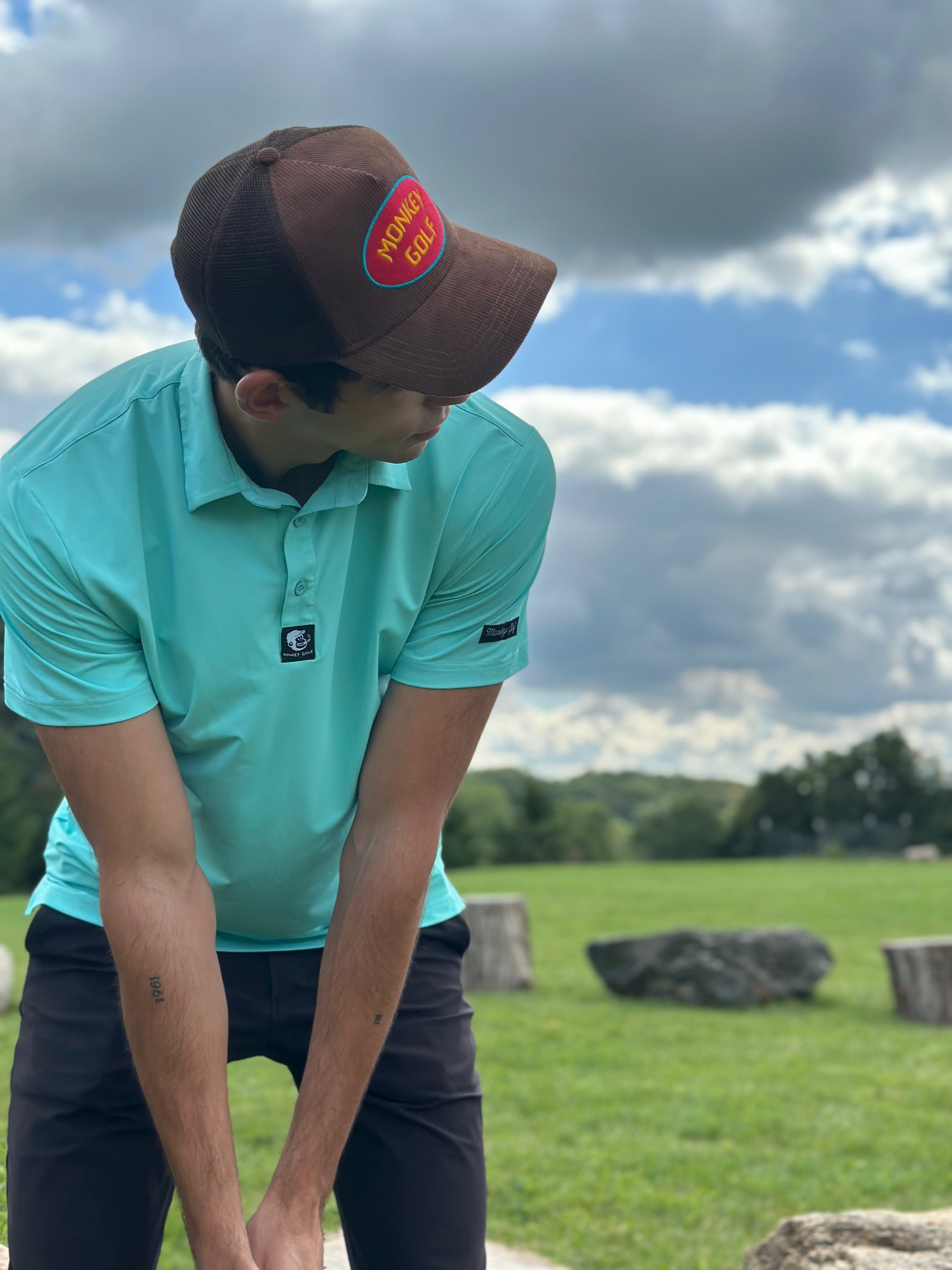 Golf Polo - Sea Foam – MonkeyGolf